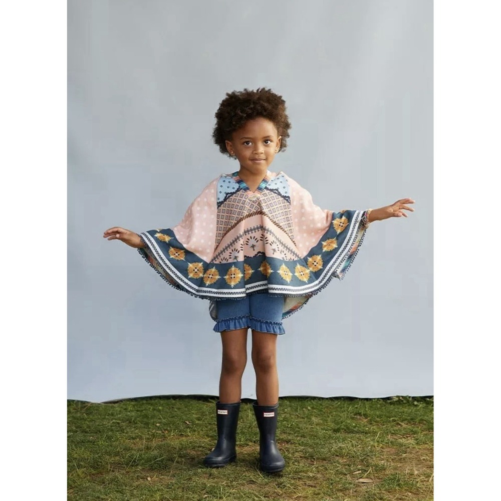 Matilda Jane Dream Chasers Poncho Girls 6 Boho Hooded Fairytale Cape Cottagcore - Picture 3 of 8